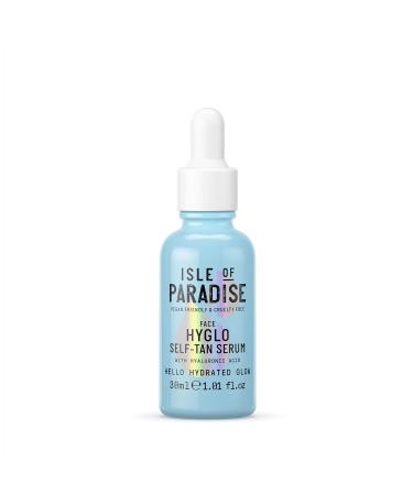 Isle of Paradise Hyglo Face Hyaluronic Self Tan Serum - Hydrating and Brigtening Gradual Tan Facial Serum, Vegan and Cruelty Free, 1.01 Fl Oz