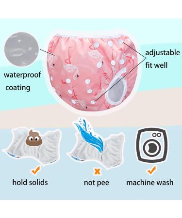 Buy Mixidon Reusable Swimming Diaper for Babies | Adjustable Swim Trunks for Boys & Girls (0-3 Years) | Perfect for Swimming Lessons & Shower Gifts - Butterfly & Flamingo Designs - Buy Online on GoSupps.com