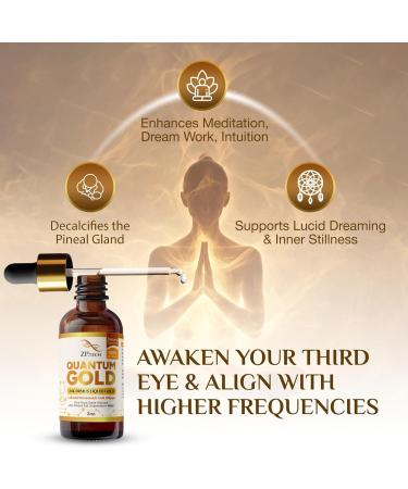 Quantum Gold Liquid Ormus Monoatomic Gold Elixir 24K | Colloidal Gold & Liquid Gold Ormus Supplement for for Pineal Gland Activation, Lucid Dreaming & Higher Energy Alignment (2oz.) - Buy Online on GoSupps.com