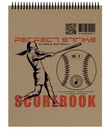 Perfect Strike Softball SCOREBOOK with Rules and Scoring Instructions : Heavy Duty. Great for Youth and Adult Softball. 1