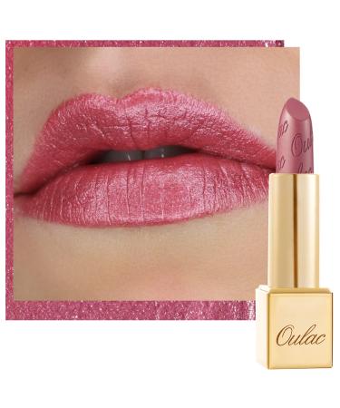 Oulac Metallic Pink Lipstick for Women  High Impact Lipcolor with Moisturizing Creamy Formula  Long Lasting  Vegan & Cruelty-Free  Full-Coverage Lip Color 4.3 g/0.15 oz (Cosmopolis(01)) Cosmopolis(01) Metallic Natural Pi...