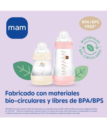 MAM Easy Start Anti-Colic Bottle A139 | Patented Silicone Suction Cup | Self-Sterilizing Ultra Soft 2-Pack for Babies 2 Months+ | 260ml - Buy Online on GoSupps.com