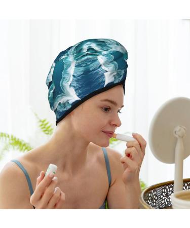 Sea of Love Dry Hair Cap - Super Absorbent Elastic Wrap for Long Thick Hair | Quick Drying Women's Hair Cap - Buy Online on GoSupps.com