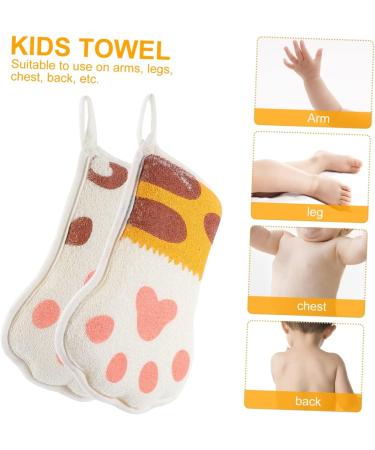 Toyvian 2pcs Paw Bath Cotton Body Scrubber Sponge Set for Kids - Natural Mesh Baby Shower Towel Puffs - 3 Pack (As Shown) - Buy Online on GoSupps.com