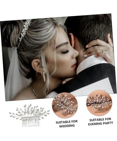 Beatifufu Hair Comb Bridesmaid Hair Accessories Hair Accessories for Women Womens Hair Clips Pearl Hair Barrettes Wedding Tiara Pearl Hair Pin Rhinestone Hair Side Comb Rhinestones - Buy Online on GoSupps.com