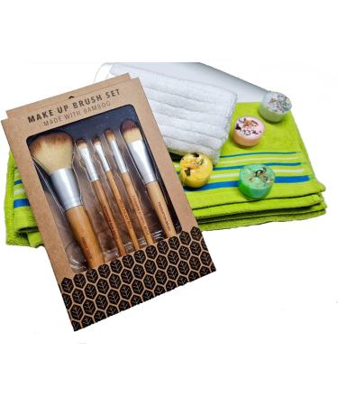 Make Up Brush Set | Made with Bamboo | Beauty | Professional Kit | Eco Friendly | Power Brush |Foundation Brush | Eyeshadow Blending Brush | Eyeshadow Base Brush | Angled Eyeliner Brush | - Buy Online on GoSupps.com