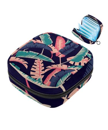 Banana leaves women's napkin storage bag portable period pocket for women teenagers girls menstrual cup pocket breastfeeding deposits holder