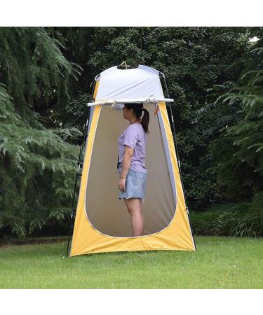Portable Pop Up Privacy Tent | Outdoor Shower Changing Tent | Lightweight & Foldable | Camping Beach Rain Shelter | Carry Bag Included - Green Yellow - Buy Online on GoSupps.com