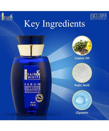 Fair and White Exclusive Skin Brightening Serum - 1 Fl oz (30ml) | Enhance Radiance & Even Skin Tone - International Shipping Available - Buy Online on GoSupps.com