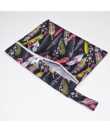 7pcs Set: Mini Wet Bag + 6pcs 8 Charcoal Bamboo Mama Cloth Menstrual Pads - Reusable Sanitary Pads - Buy Online on GoSupps.com