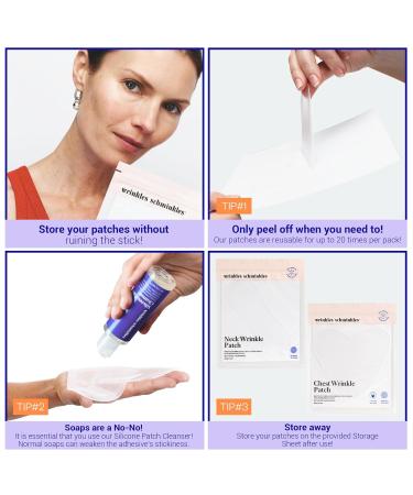 Wrinkles Schminkles Neck & Chest Patch Set - Hyaluronic Silicone Smoothing Pads for Wrinkles Stretch Marks and Cleavage Care | Reusable & Hypoallergenic - Buy Online on GoSupps.com