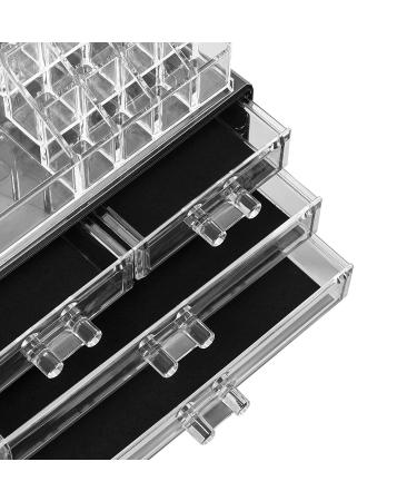 HBlife Acrylic Makeup Organizer - 2 Piece Clear Cosmetic Storage Set for Vanity and Bathroom - Buy Online on GoSupps.com