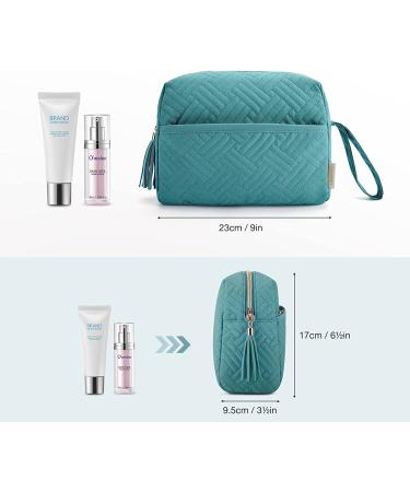 Roomy and Elegant Teal Makeup Bag by BAGSMART | Water-Resistant Toiletry Pouch for Travel | Zipper Cosmetic Organizer - Buy Online on GoSupps.com