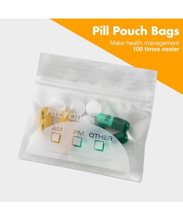 Pill Pouch Bags (400 Pack) 3x2.75 - BPA-Free Poly Bag Disposable Zipper Pouches for Daily AM PM Medication Organization and Travel Storage - Buy Online on GoSupps.com