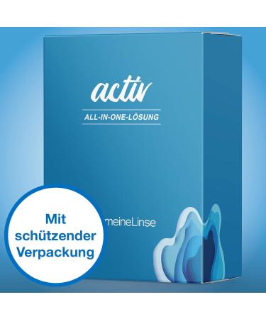 FLUESTIVE Contact Lenses with Hyaluron - Meinelinse Activ All-in-One Solution 4 Bottles x 380ml + 4 Lens Cases - Weekly & Monthly Wear - Buy Online on GoSupps.com