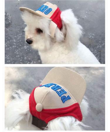 PetPhindU Dog Sun Hat | Baseball Cap for Pets - Red Peaked Cap with Letter Print - Shading Accessory for Dogs - Buy Online on GoSupps.com