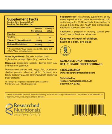 Researched Nutritionals Liposomal Glutathione (450mg) + Colostrum & Mushrooms Supplement for Immunity - Enhanced Immunity Duo - Tri-Fortify Watermelon + Transfer Factor Multi-Immune (2 Piece Set) - Buy Online on GoSupps.com