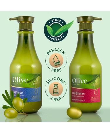 Pure Olive Oil Clarifying Shampoo & Conditioner Set | Hydrating Formula with Shea & Argan Oil for Dry Damaged Hair | Hair Growth for Women & Men - Shop Internationally - Buy Online on GoSupps.com