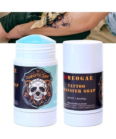 Tattoo Transfer Cream  Clear Tattoo Patterns Temporary Tattoo Supplies Accessories 60g Tattoo Transfer Print Gel Long Lasting Tattoo Transfer Stick Ointment for Professional Body Art Painting.