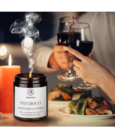 Fragrance Candle Patchouli 150g - 100% Pure Essential Oil - Aromatherapy Soy Wax Candle in Glass - Perfect Christmas & Birthday Gift - Buy Online on GoSupps.com