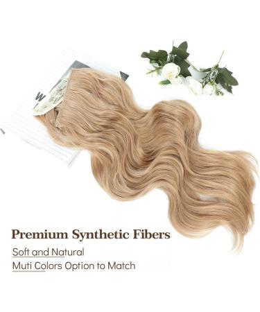 20 Golden Blonde Synthetic Curly Hair Extensions with Adjustable Clips - Secret Invisible Hair Pieces for Women - Buy Online on GoSupps.com