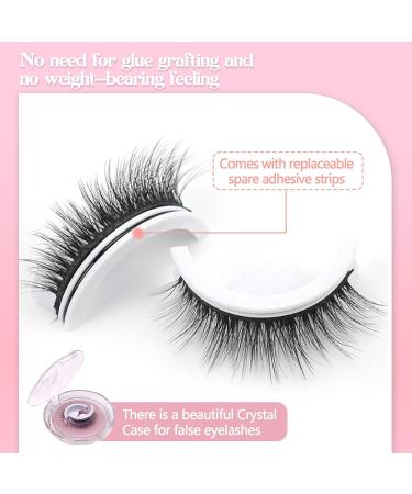 Ellxen Reusable Self-Adhesive False Eyelashes No Glue No Eyeliner for Beginners Easy to Wear Waterproof with Portable Boxes (Fresh) - Buy Online on GoSupps.com