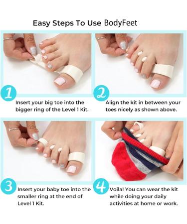BodyFEEET Aligner Kit - Orthopedic Toe Correction Gel for Valgus & Foot Pain Relief | Improve Foot Health - Buy Online on GoSupps.com
