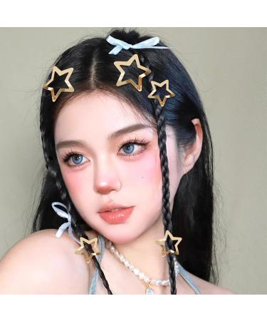 JYTDBCS 12 pieces of gold star hair clips star hair clips metal star hair clips anti-slip snap snap button hair clips Y2K Carnival hair accessories for girls gold clips for hair stars - Buy Online on GoSupps.com