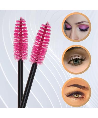 Ukerdo 50pcs Pink Disposable Eyelash Spoolie Brush Extensions - Lash Comb Tool Kit for Mascara Application & Eyebrow Grooming - Buy Online on GoSupps.com
