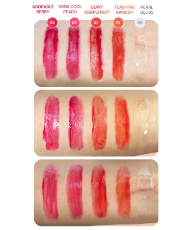 COLORGRAM Fruity Glass Tint Pearl Gloss | Best Lip Plumper | Glossy Transparent Lip Gloss with Pink Glitter | Buildable & Blendable | 0.11 Oz - Buy Online on GoSupps.com