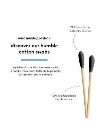 The Humble Co. Natural Bamboo Cotton Swabs (600 count) - Biodegradable Organic Eco-Friendly Swabs for Ears, Makeup, Pet Care & Cleaning (Black) - Buy Online on GoSupps.com