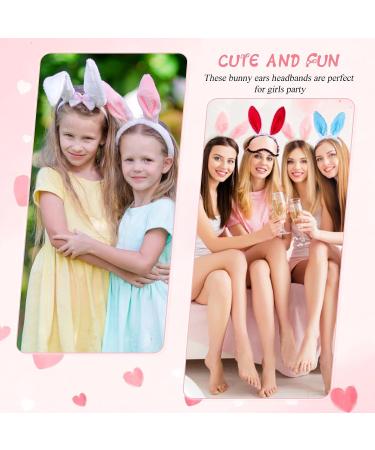 Candygirl 6pcs Fluffy Bunny Ear Headbands for Women and Girls - Easter Costume Rabbit Ear Headband Set for Kids and Adults in 6 Colors - Buy Online on GoSupps.com