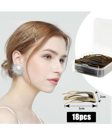 Mbsomnus Double Grip Hair Clips - 18 Piece Metal Snap Barrettes for Women and Girls - Vintage Green Hair Styling Accessories - Buy Online on GoSupps.com