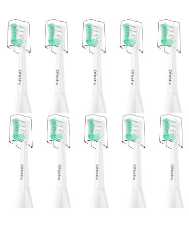 Ofashu Electric Toothbrush Replacement Heads for Philips Sonicare ProtectiveClean DiamondClean HX9023 10 Pack White