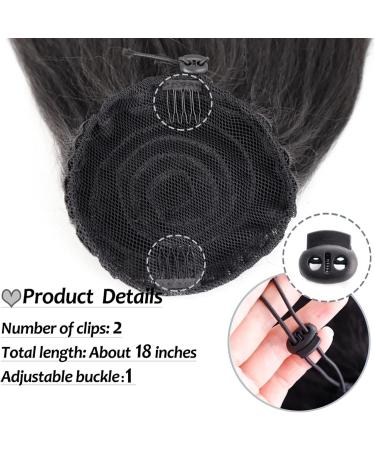Ponytail Extensions Short Drawstring Ponytail Hair Extension for Women 18 Inch Natural Wave Ponytail Extension Clip in Synthetic Wave Ponytail Hairpiece for Women (Color : 1B Size : 18inch-45cm) 18inch-45cm 1B - Buy Online on GoSupps.com