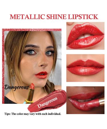 Oulac Metallic Orange Lipstick Set - Vegan & Cruelty-Free | High Payoff & Moisturizing Formula | 4.3g X 3PCS - Buy Online on GoSupps.com