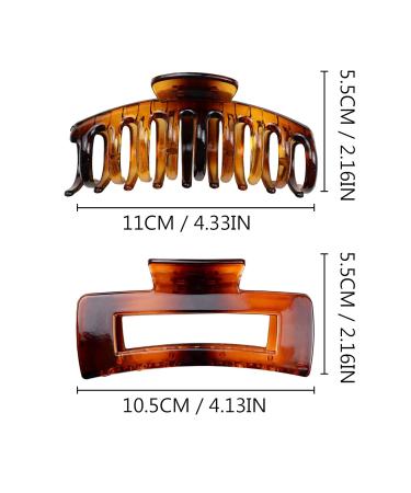 Kavya 8-Piece Large Hair Clips for Thick Hair - Slip-Resistant Hair Styling Accessories for Women & Girls (10.5cm) - Available in Green Blue Brown Pink White Black - Buy Online on GoSupps.com