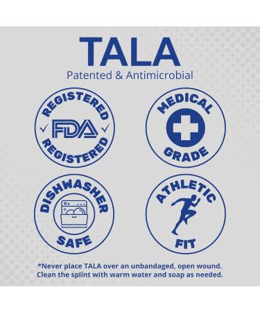 Tala Finger Splint - FDA Reg Medical-Grade Reusable Brace for Breaks Arthritis & More | Waterproof Athletic Fit | Size 14 Soft Gray - Buy Online on GoSupps.com