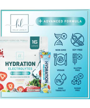 Electrolytes Powder Packets - Sugar-Free Electrolyte Packets for Fast Hydration & Recovery Support - High Impact Electrolyte Powder Drink Mix with Vitamin C - Tasty Strawberry Lemon Flavor (16 Pack) 3.36 Ounce (Pack of 1) - Buy Online on GoSupps.com