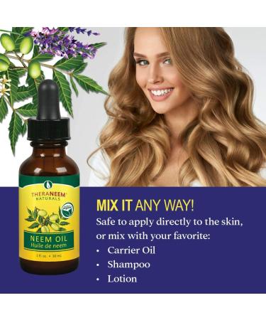 Organix South TheraNeem Neem Oil 1 fl oz - Natural Skin & Hair Care - Buy Online on GoSupps.com