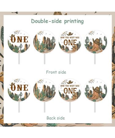 Sursurprise Western 1st Birthday Party Decorations 24PCS How The West Was One Cupcake Toppers My 1st Rodeo Decorations Cowboy West Mexican Cactus First Birthday Party Supplies - Buy Online on GoSupps.com