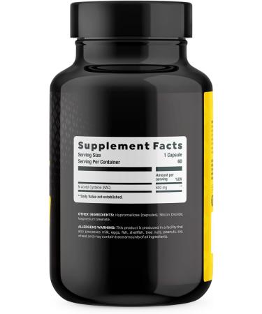 HTLT NAC Supplement - N-Acetyl L-Cysteine 600 mg | 60 Capsules | Supports Cellular Antioxidant Health | International Shipping - Buy Online on GoSupps.com