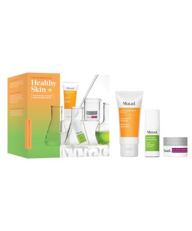 Murad Top 3 Derm-Recommended Actives - 3-Piece Trial Kit ($58 Value) - Daily Skincare Regimen - Ess-C Cleanser 2Fl Oz Retinol Serum 0.33Fl Oz Hydro Dynamic Moisturizer 0.25Fl Oz