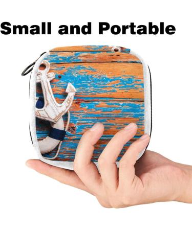 Vintage Anchor Sanitary Napkin Storage Bag - Period Tampon Makeup Pad Pouch - Buy Online on GoSupps.com