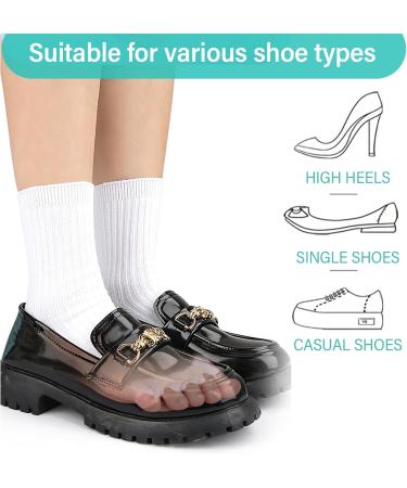 Toe Spreader Silicone (2 Pairs) & Hallux Valgus Relief | Overlapping Toes Pain Alleviation - Black & White - Buy Online on GoSupps.com