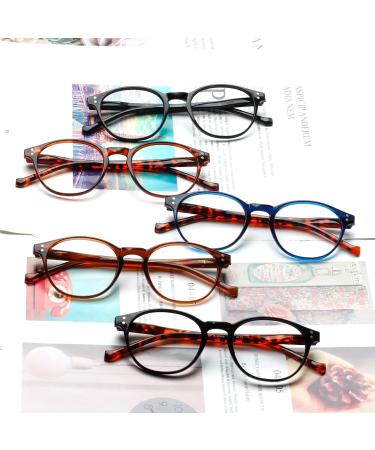 COJWIS 5 Pack Reading Glasses with Blue Light Filter - Anti-Fatigue UV Protection for Men & Women - 3.50x Magnification Color Variety - Buy Online on GoSupps.com