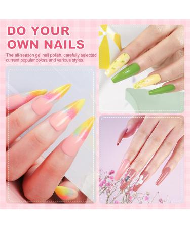 PEACECOLOR Gel Nail Polish Set with Lamp and Electric Nail File 35 Colours Gel Polish Set with Glossy & Glitter and Matte Top Coat Base Coat Starter Gel Nail Kits Manicure Tools Gift for Women A3 - Buy Online on GoSupps.com