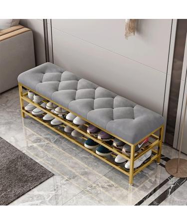 Footstools/Ottomans Nordic Creative Home Shoe Rack Bench Storage Shoe Stool Rack Metal Base Suitable for Living Room Entrance Corner Corridor (Color : Green) (Green) - Buy Online on GoSupps.com