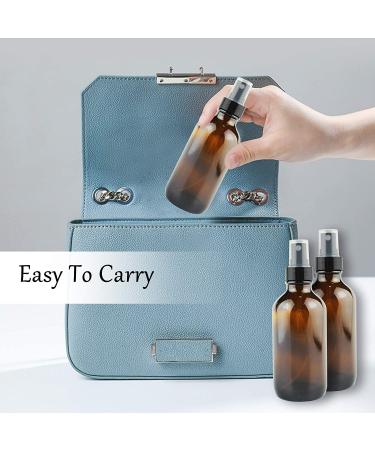 4oz Amber Glass Spray Bottles - Pack of 16 | Refillable Mist Bottles for Essential Oils, Perfumes & Cleaning Products - Buy Online on GoSupps.com