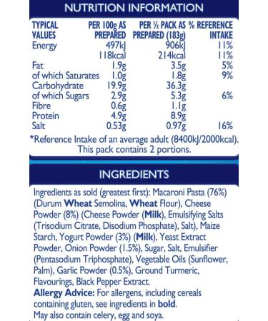Batchelors Pasta 'n' Sauce Mac 'n' Cheese Flavour - 99g Instant Snack Packet (1 Pack) - Buy Online on GoSupps.com